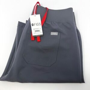 FIGS Livingston High Waisted Straight Leg Scrub Pants Graphite Gray Mens MR NEW